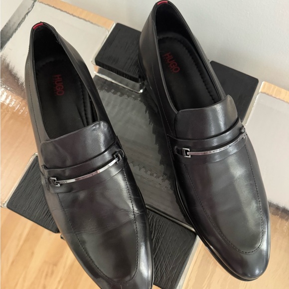 Boss Dark Leather Men\'s Slip-Ons